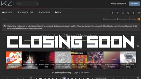 Kingdom Leaks is shutting down their servers in 2021